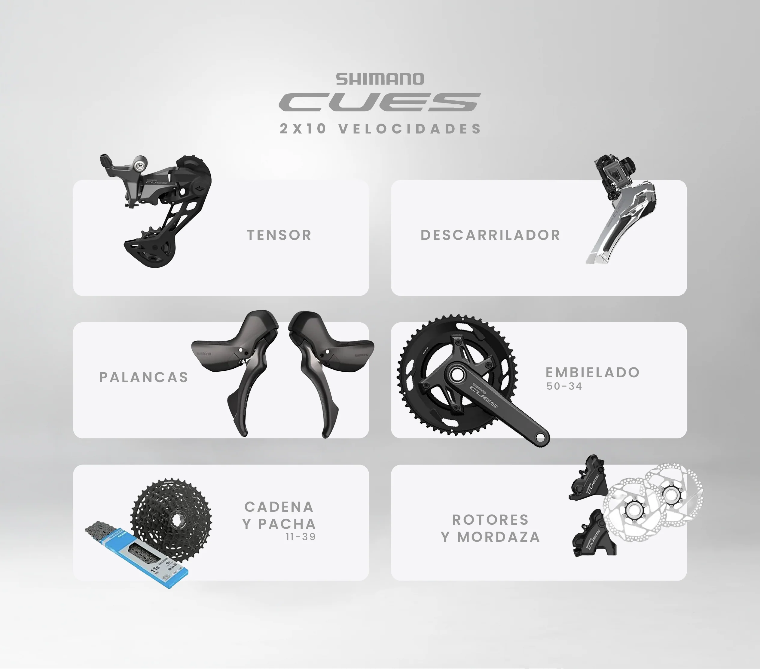 Bicicleta de ruta ELEMENTO en aluminio grupo CUES 2x10 vel. - Image 8