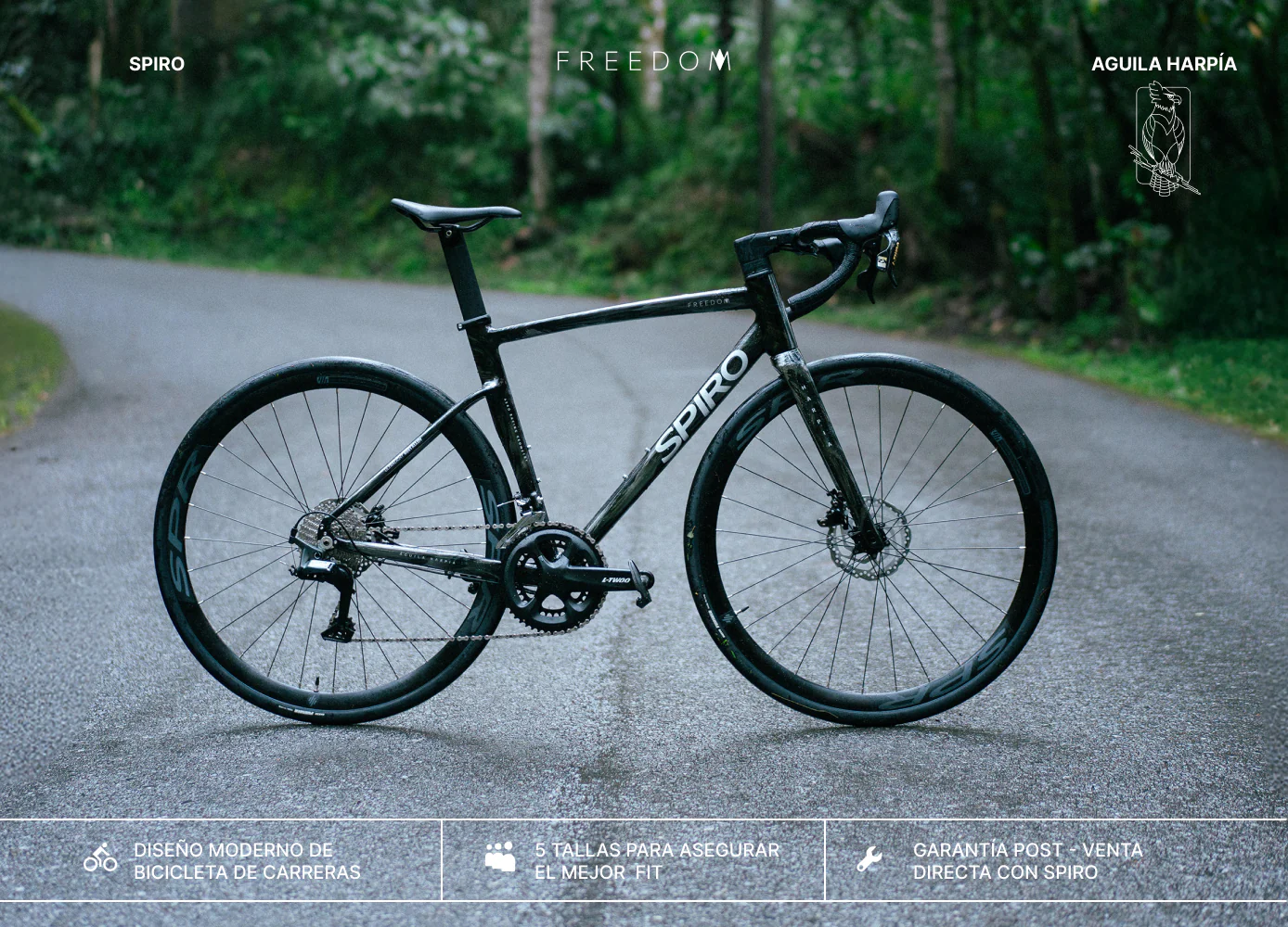 Bicicleta de ruta FREEDOM en aluminio con tenedor en carbono de 2x10 vel. - Image 13
